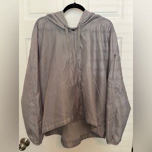 Champion Women’s High Low Hooded Lightweight Windbreaker Sz XXL Gray